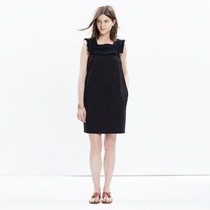 Black fringe Madewell dress NWT
